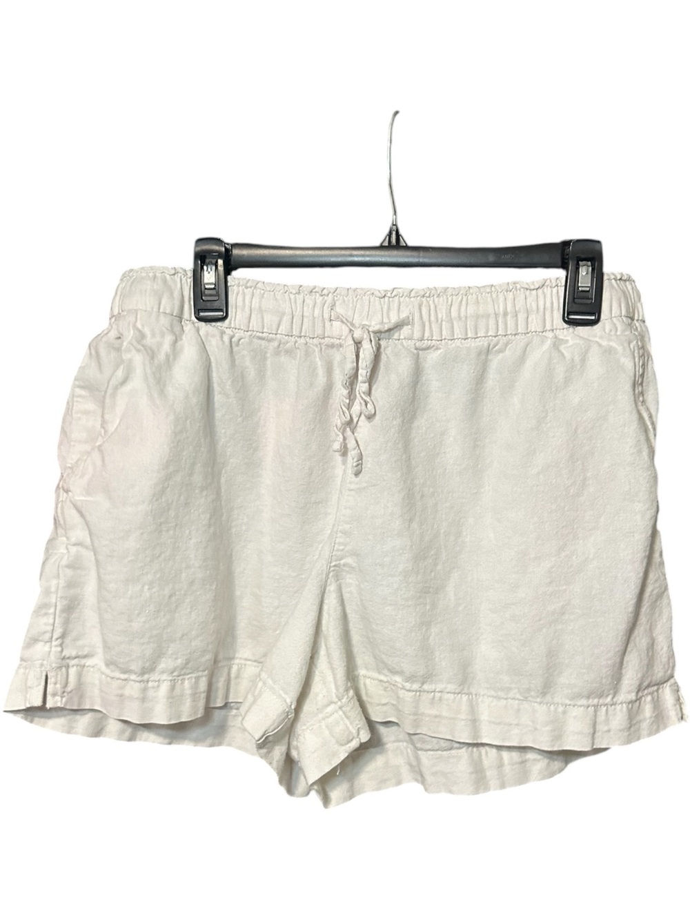 Gap Linen Blend Drawstring Casual Shorts White Size L